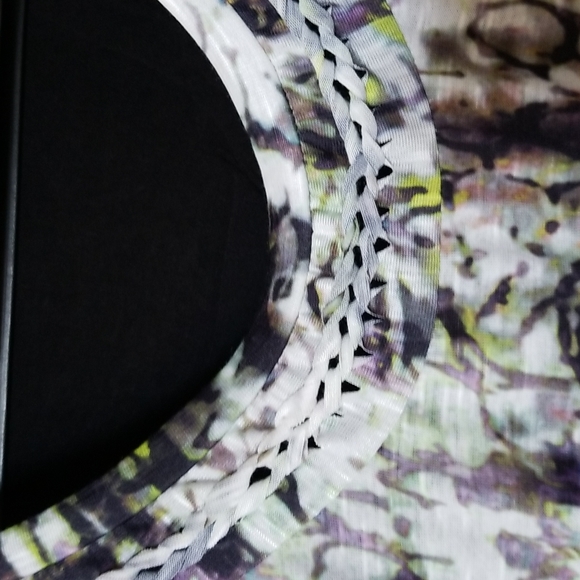 Unique tee with braid details, 2X - Picture 2 of 6